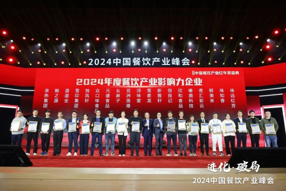 开云网站红牛奖“2024年度餐饮产业影响力企业”出炉食材企业上榜数量领先(图7)