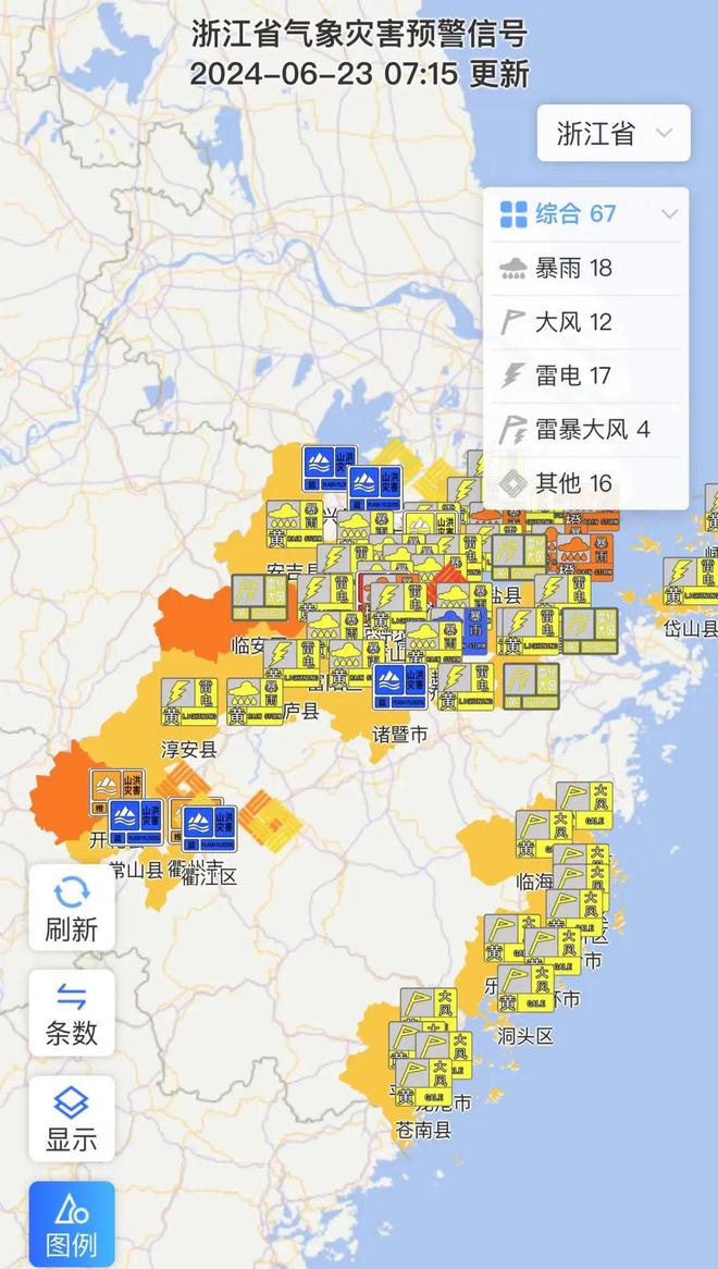 391℃→20℃！预警再升级浙江天气大反转局地特大暴雨(图1)