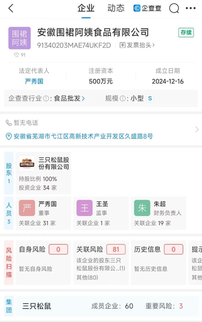 三只松鼠不断“壮大”(图1)